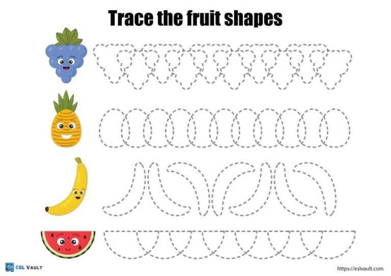 shapes tracing worksheets