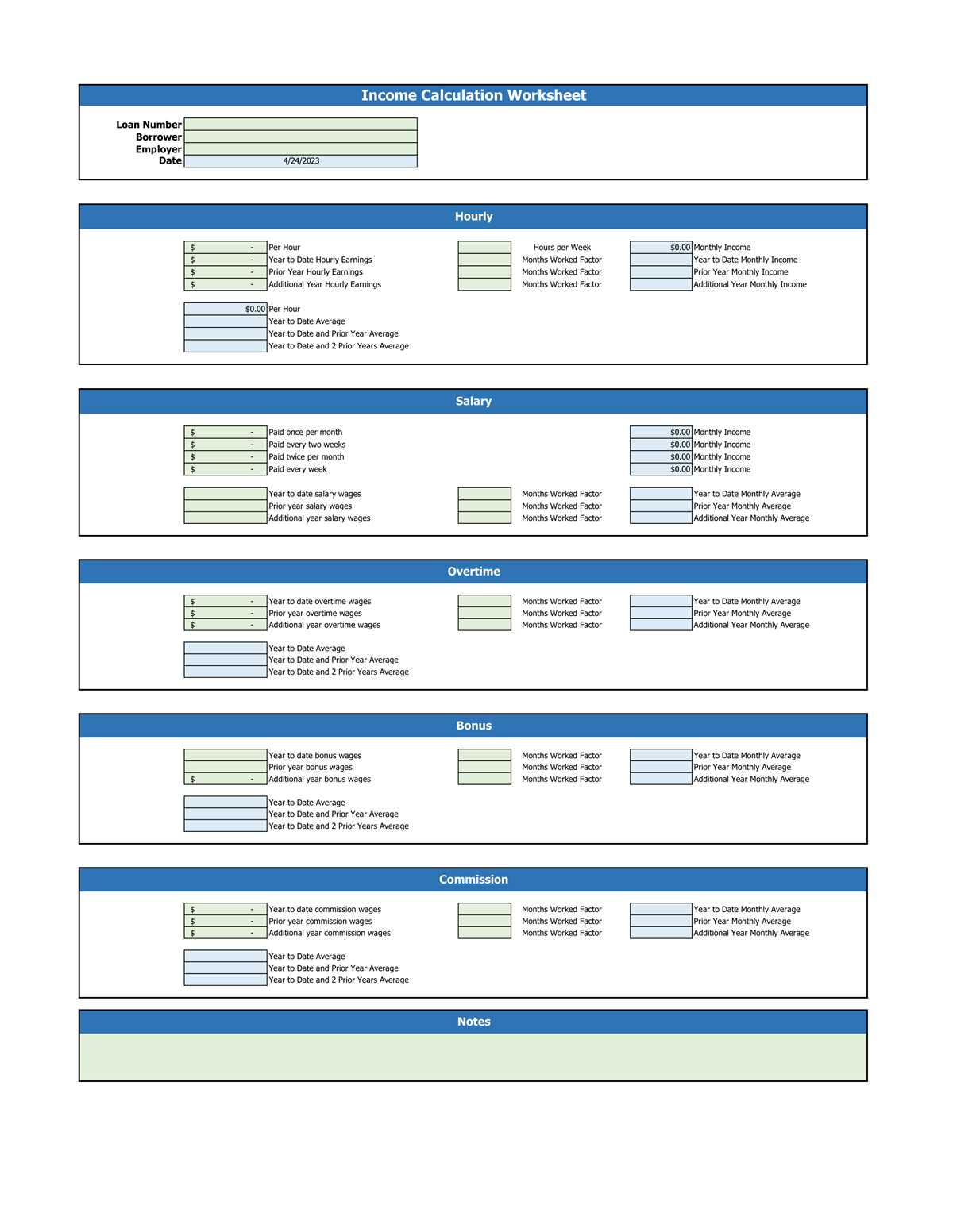 hud income calculation worksheet