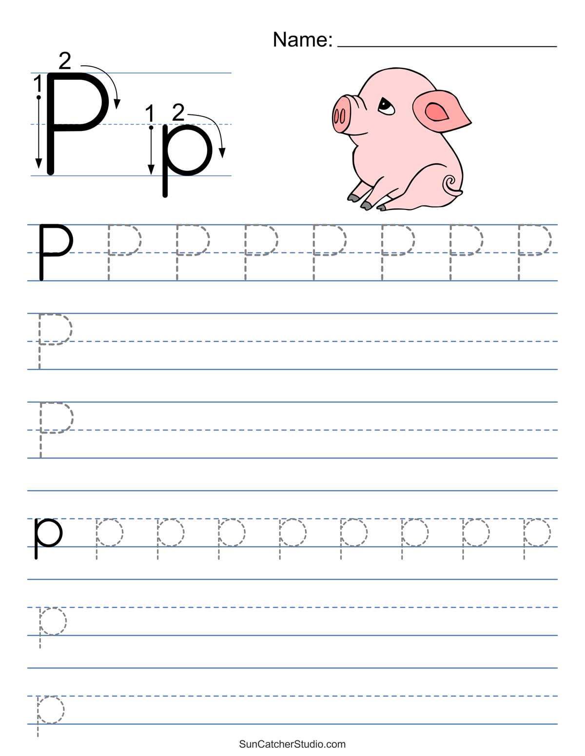 letter trace worksheet