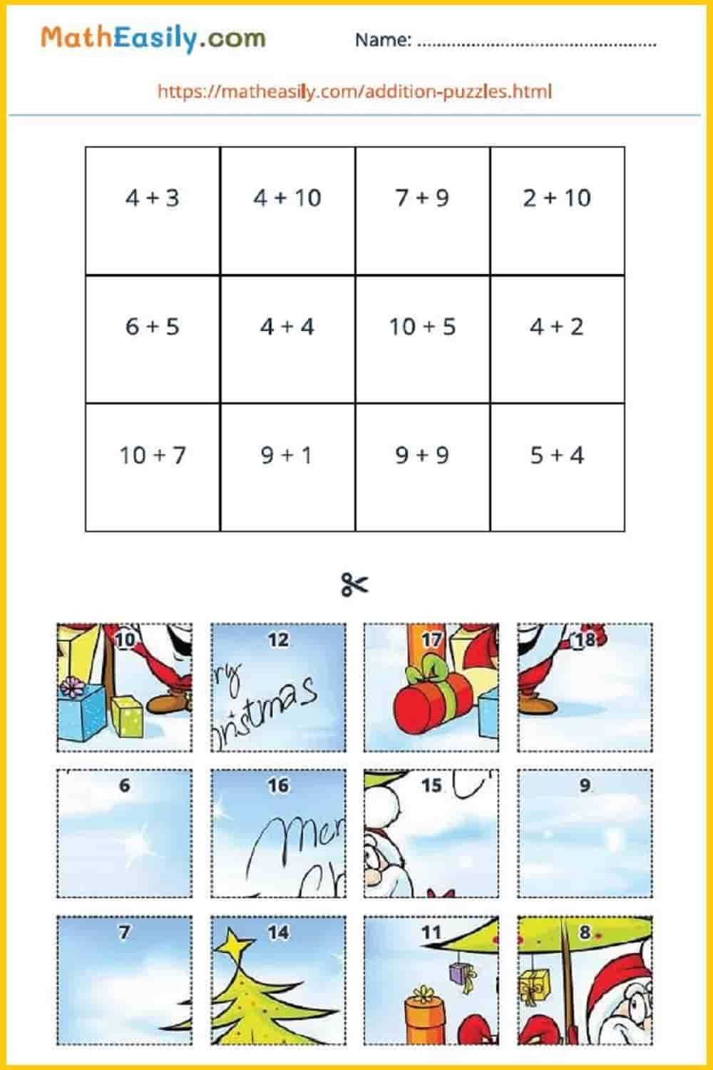 5th grade math puzzle worksheets