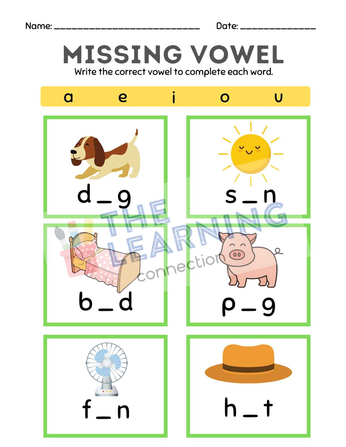 fill in vowel worksheet fill in vowel worksheet