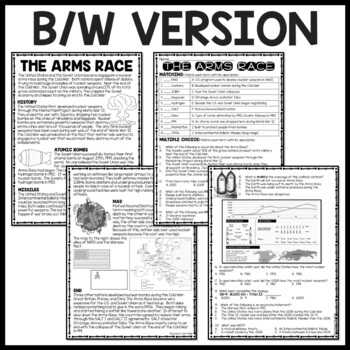 cold war arms race worksheet