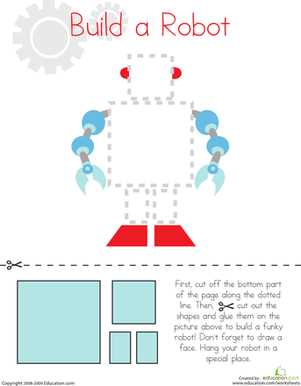 cutting shapes worksheet