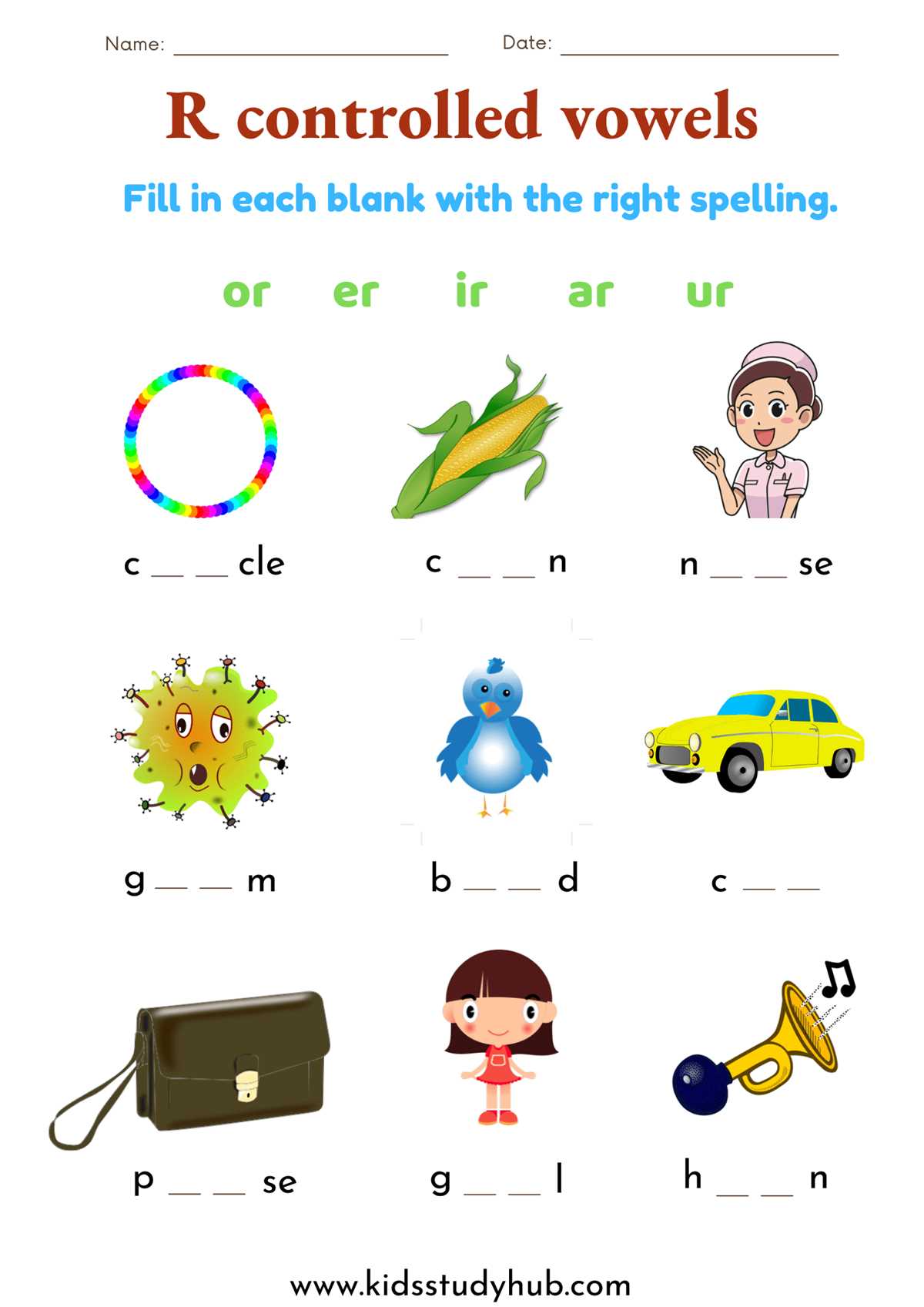 r controlled or worksheets