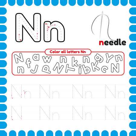 letter n worksheet for preschool