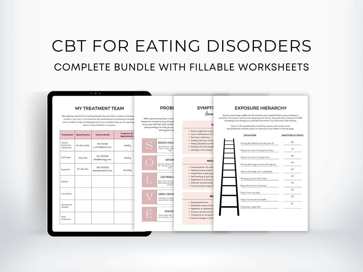 cbt for eating disorders worksheets