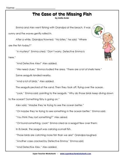 free 2nd grade reading worksheets