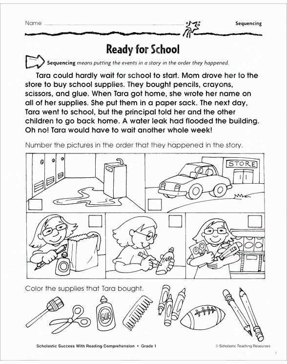 sequencing a story worksheet
