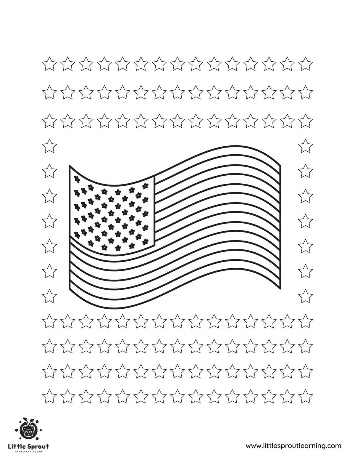 united states flag worksheet