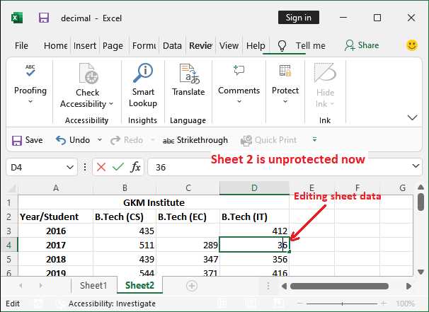 unlock protected excel worksheet