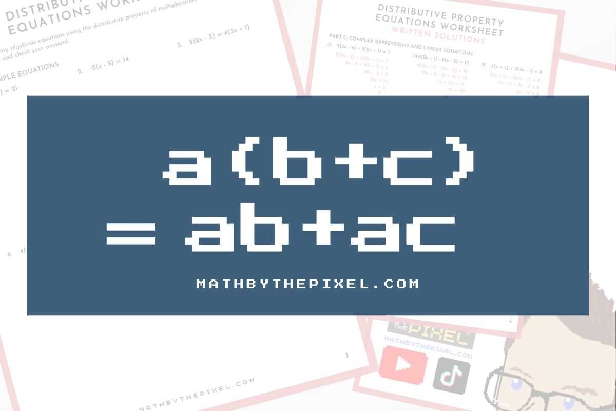 solving equations with distributive property worksheet