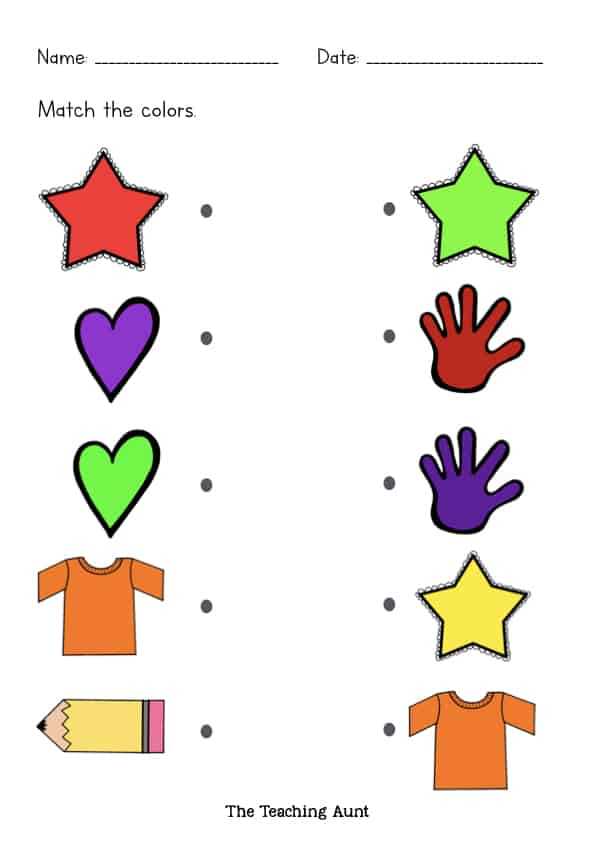 color match worksheet