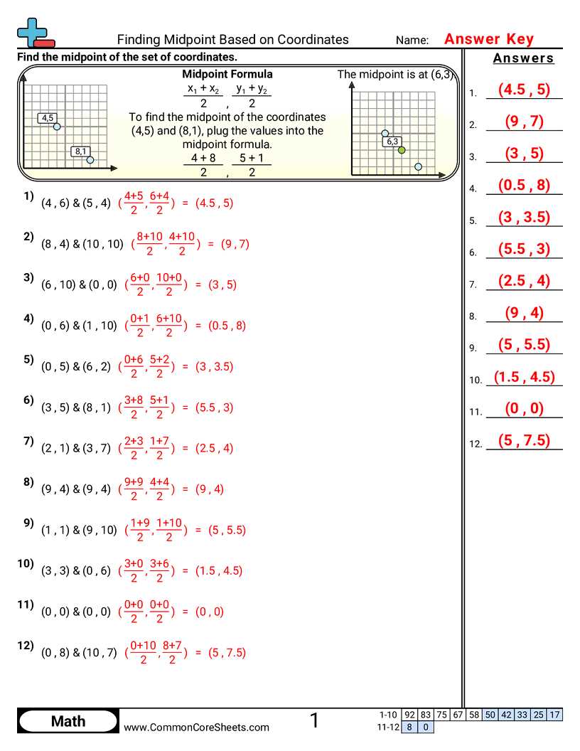 finding the distance between two points worksheet