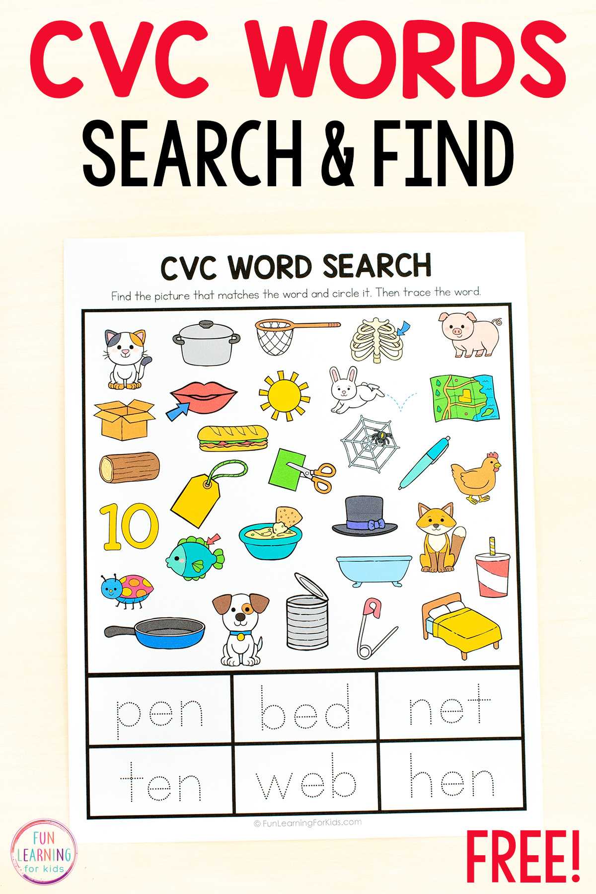 cvc a worksheets