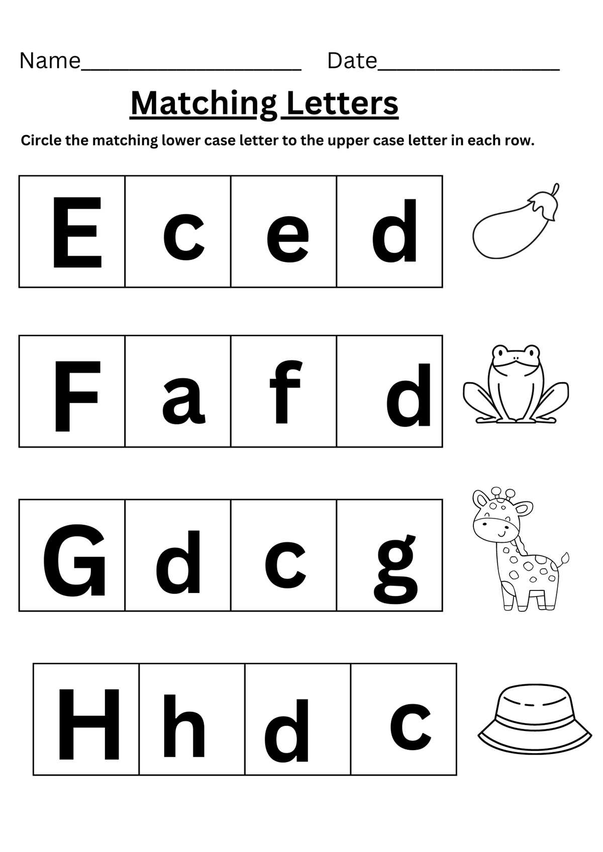 upper case lower case worksheet