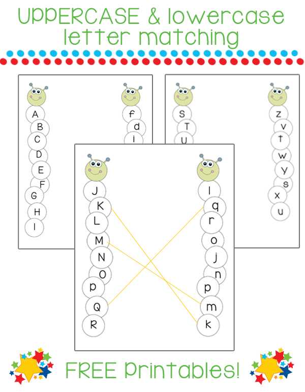 uppercase and lowercase letter matching worksheets