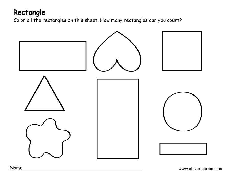 rectangle preschool worksheet