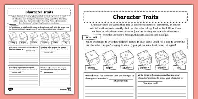 characters feelings worksheets