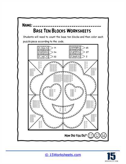 base ten blocks worksheet