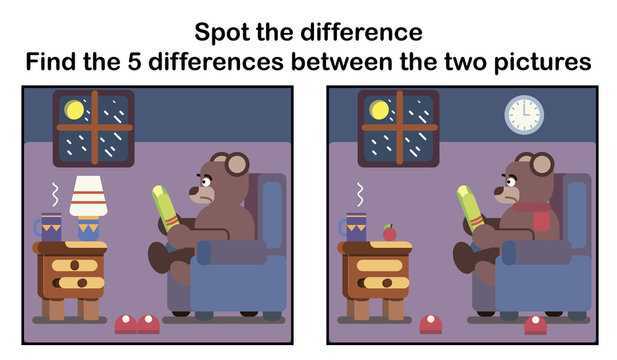 find the difference between two pictures worksheets