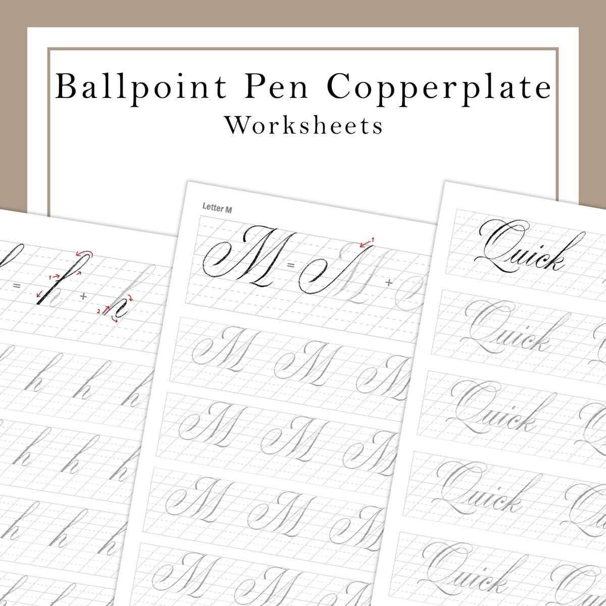 copperplate handwriting worksheets