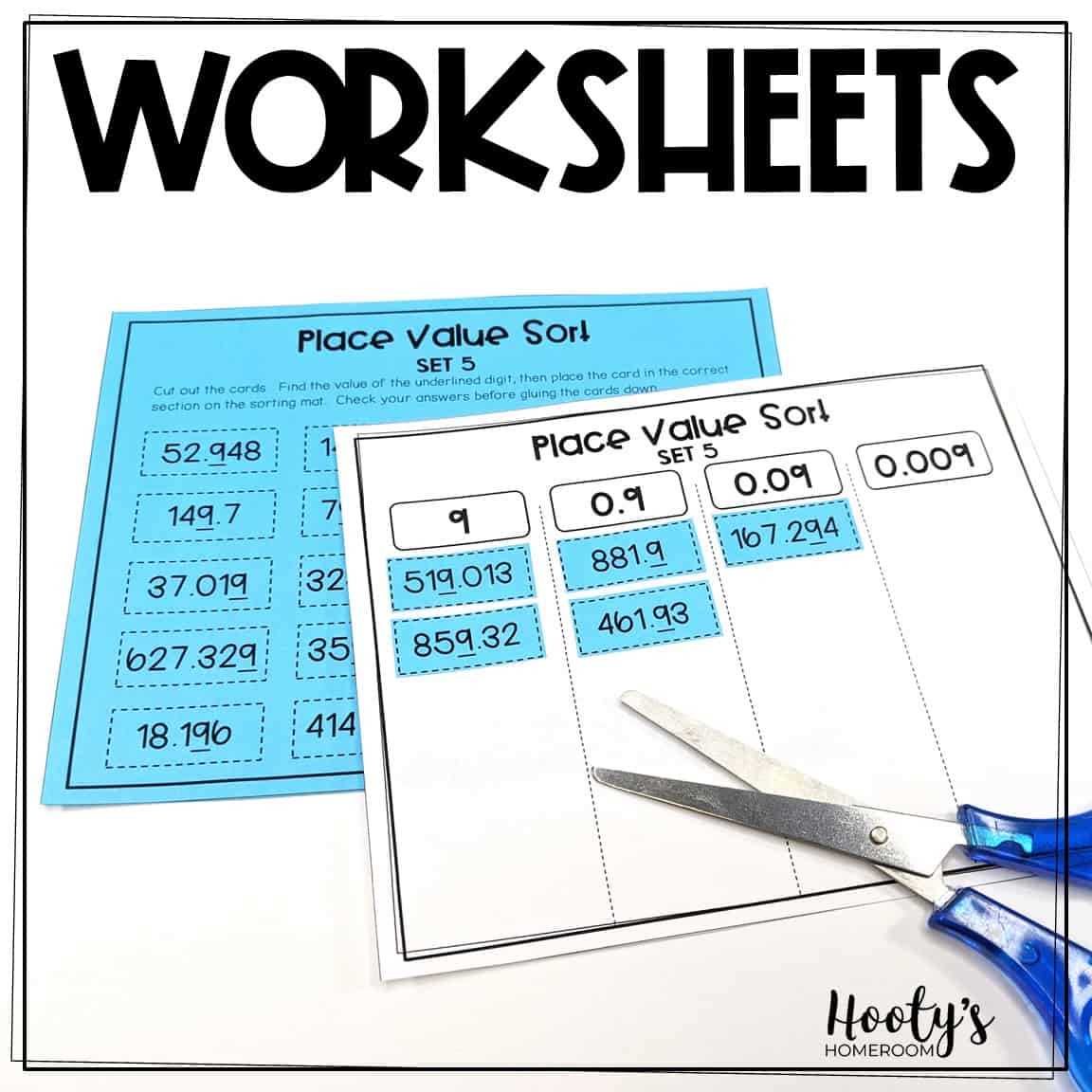 thousandths place value worksheets