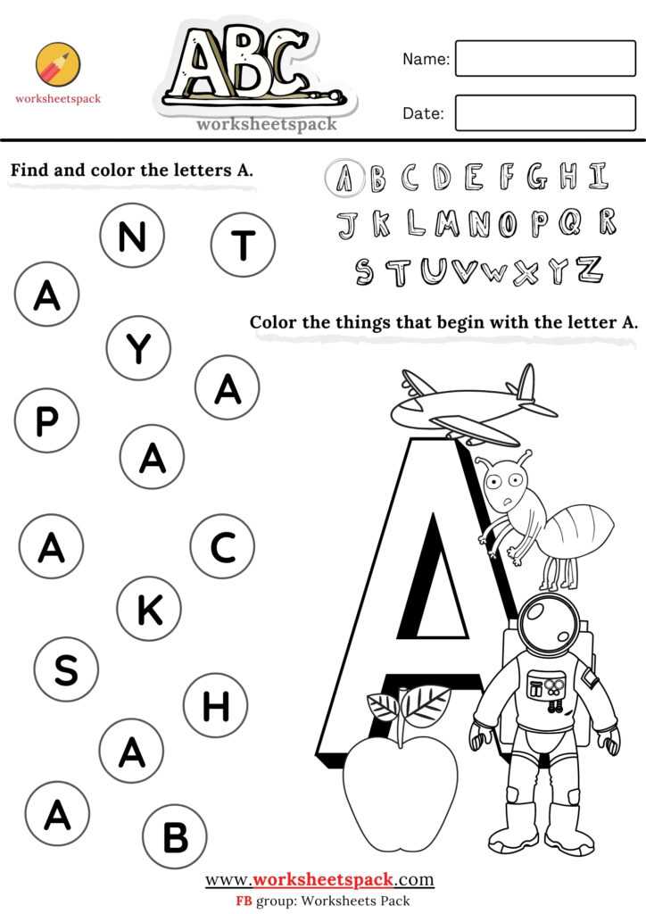 color by letter printable worksheets