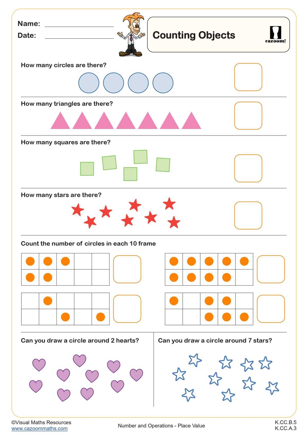count objects worksheet