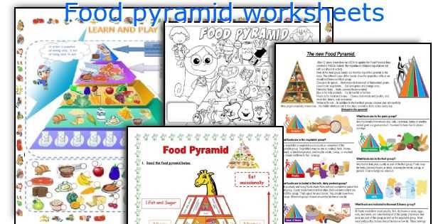 food guide pyramid activity worksheets
