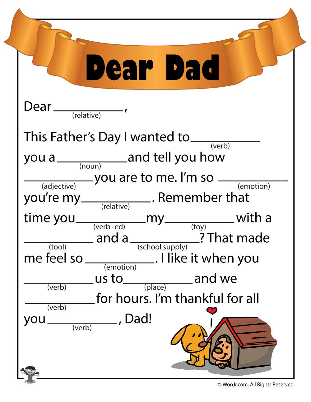 fathers day worksheet printables