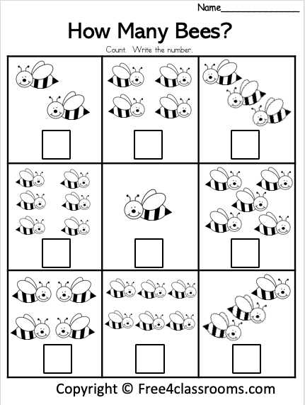 counting numbers worksheets for kindergarten