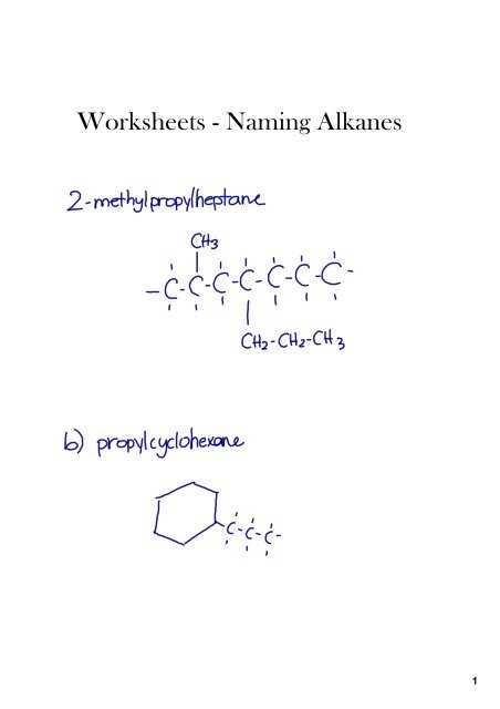 naming alkynes worksheet 1