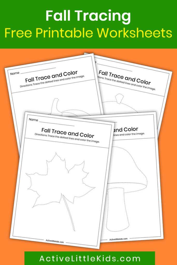 fall line tracing worksheets