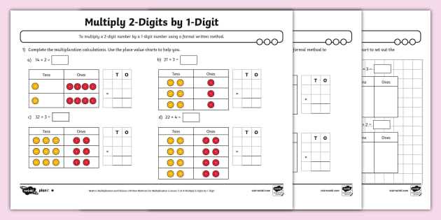 2 digit times 2 digit multiplication worksheets