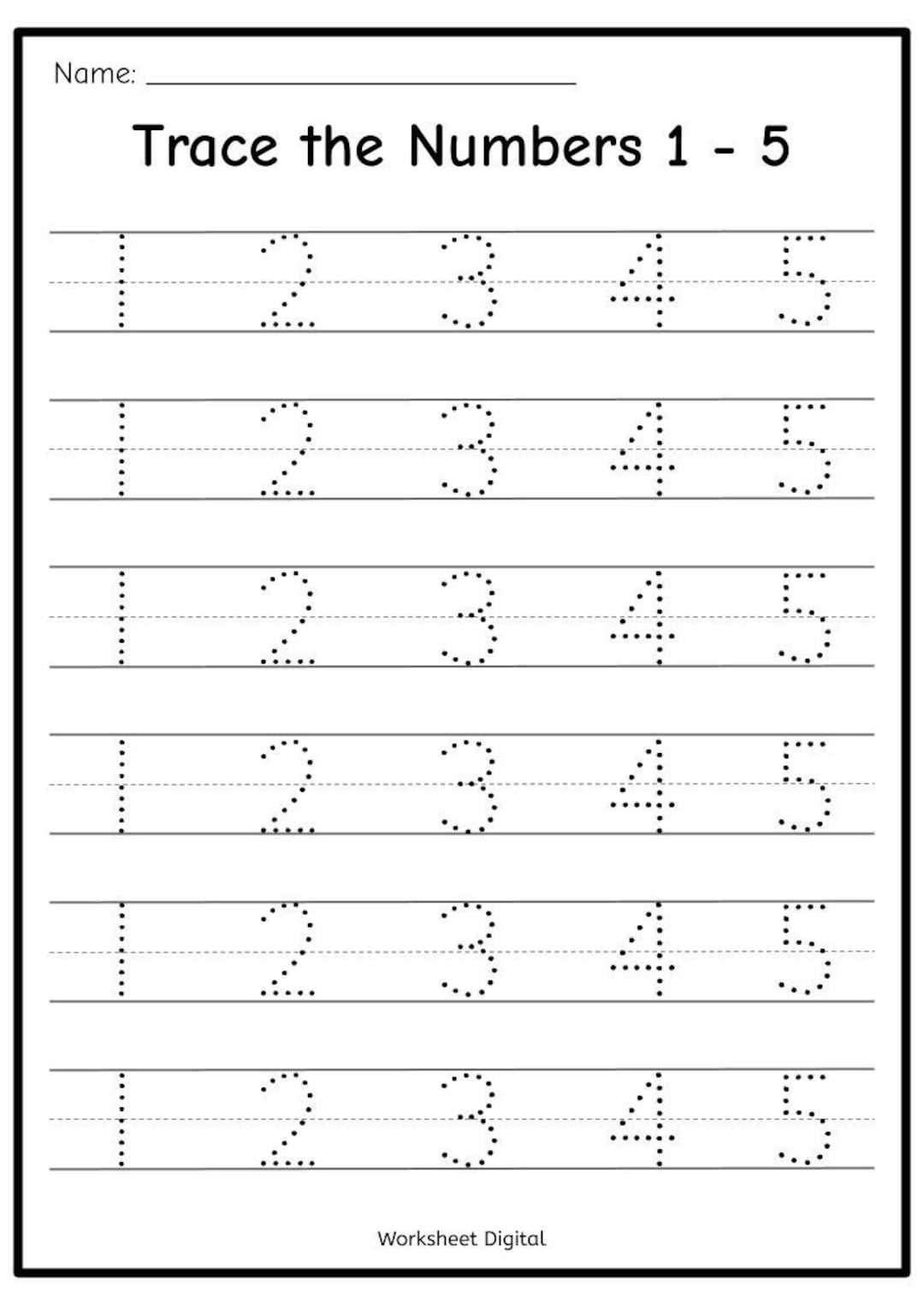 childrens number worksheets
