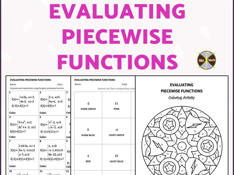evaluating piecewise functions worksheet evaluating piecewise functions worksheet