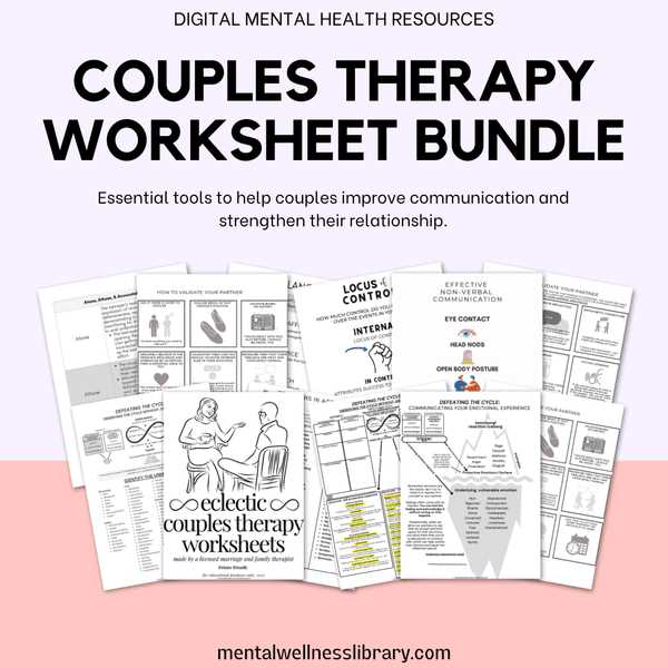 gottman couples therapy worksheets