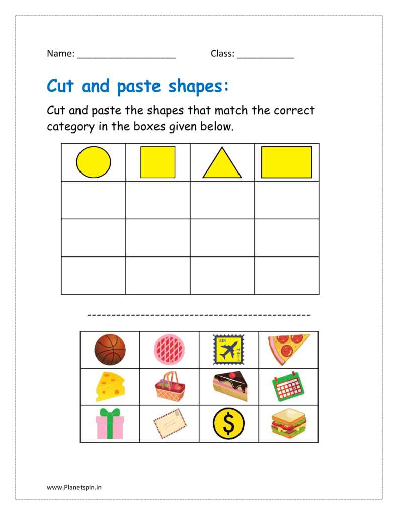 matching shapes worksheets for kindergarten
