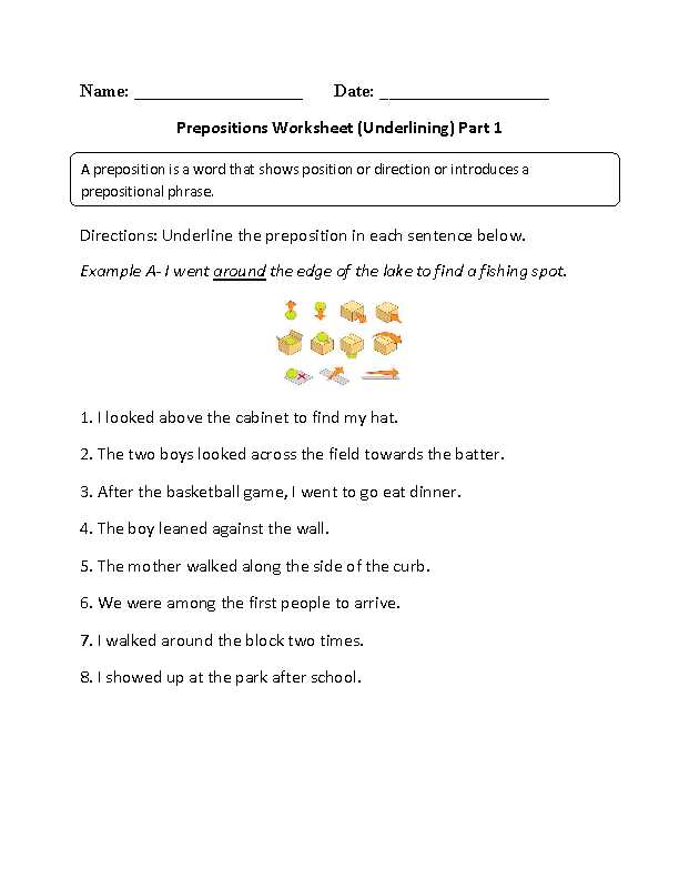 preposition practice worksheet