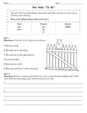 verb to be exercises worksheets