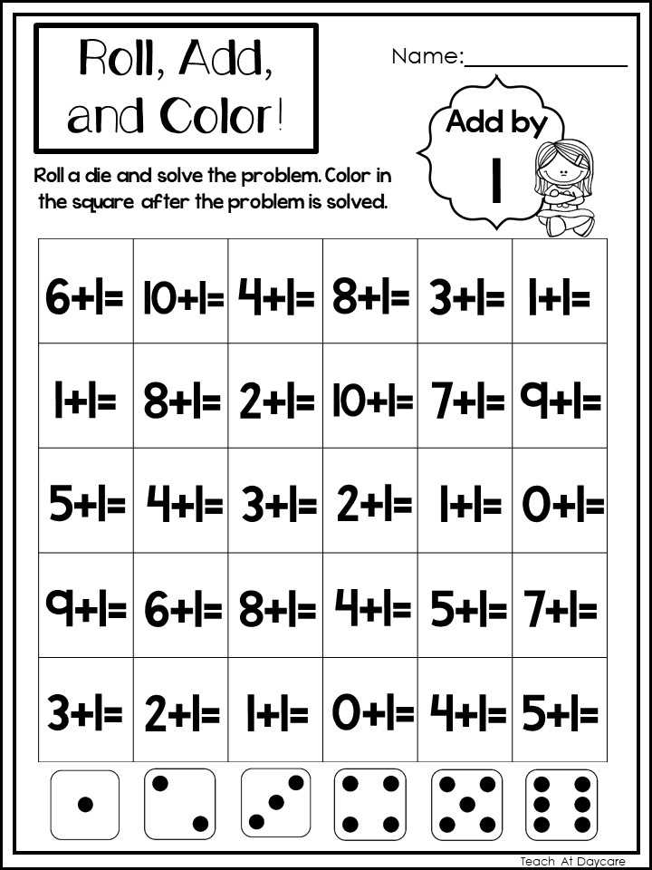 dice worksheets