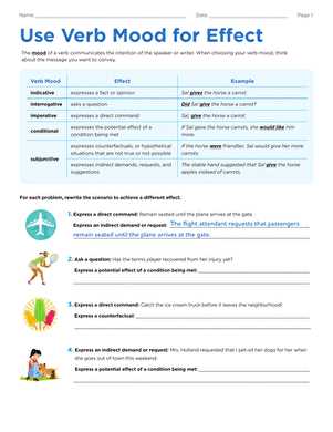 mood worksheet