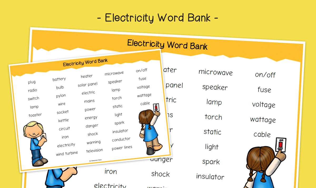 electricity worksheet