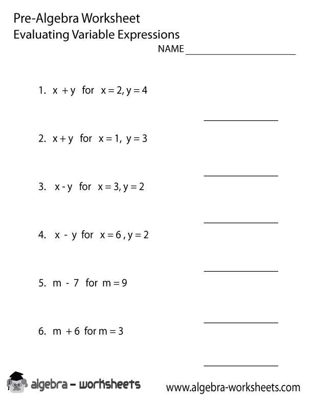 expressions and equations worksheet 6th grade