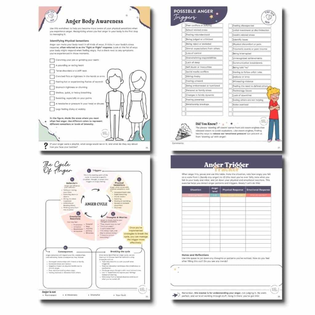 cognitive behavioral therapy anger management worksheets