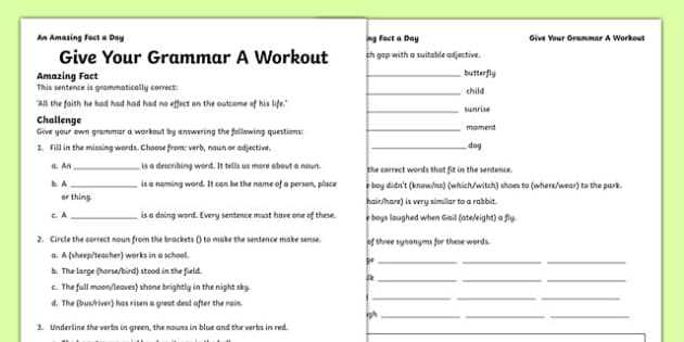english grammer worksheets