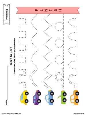 tracing vertical lines worksheets