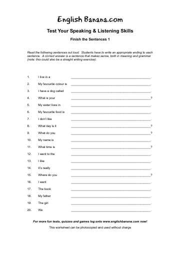 esl basic sentence structure worksheets