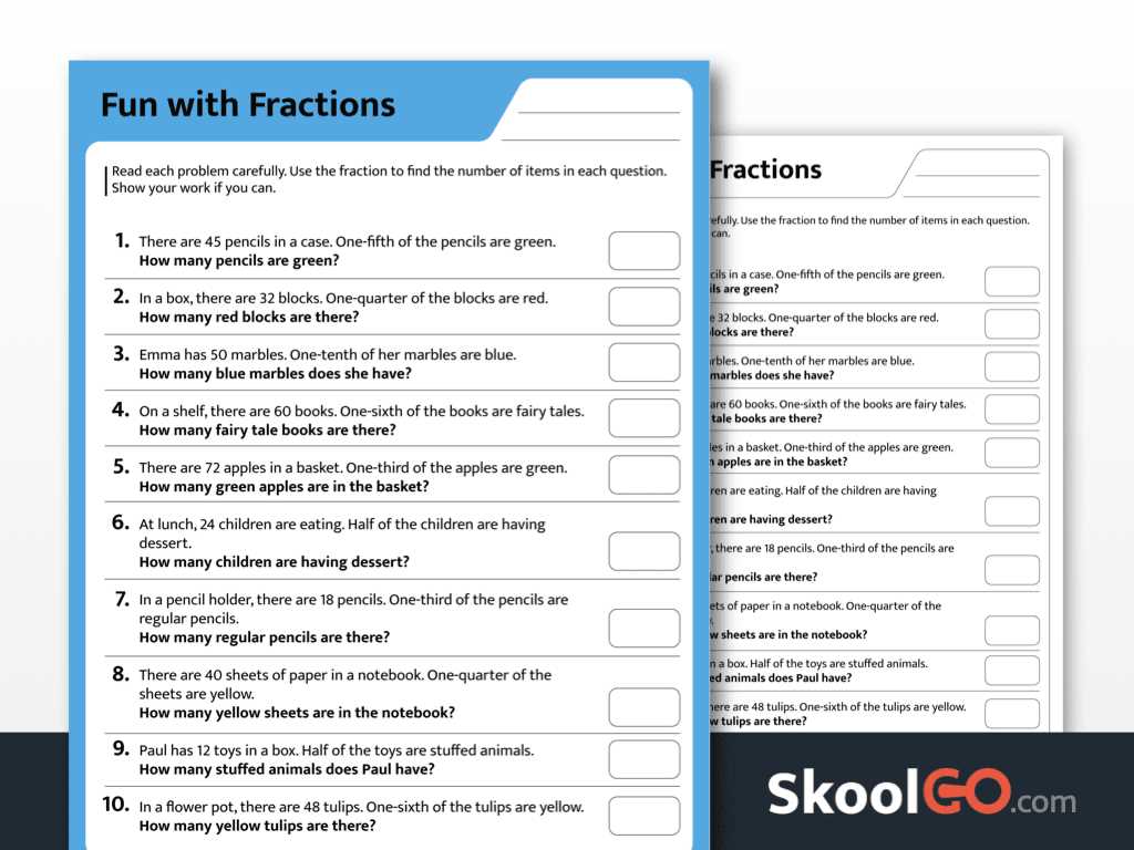 worksheet fun fractions