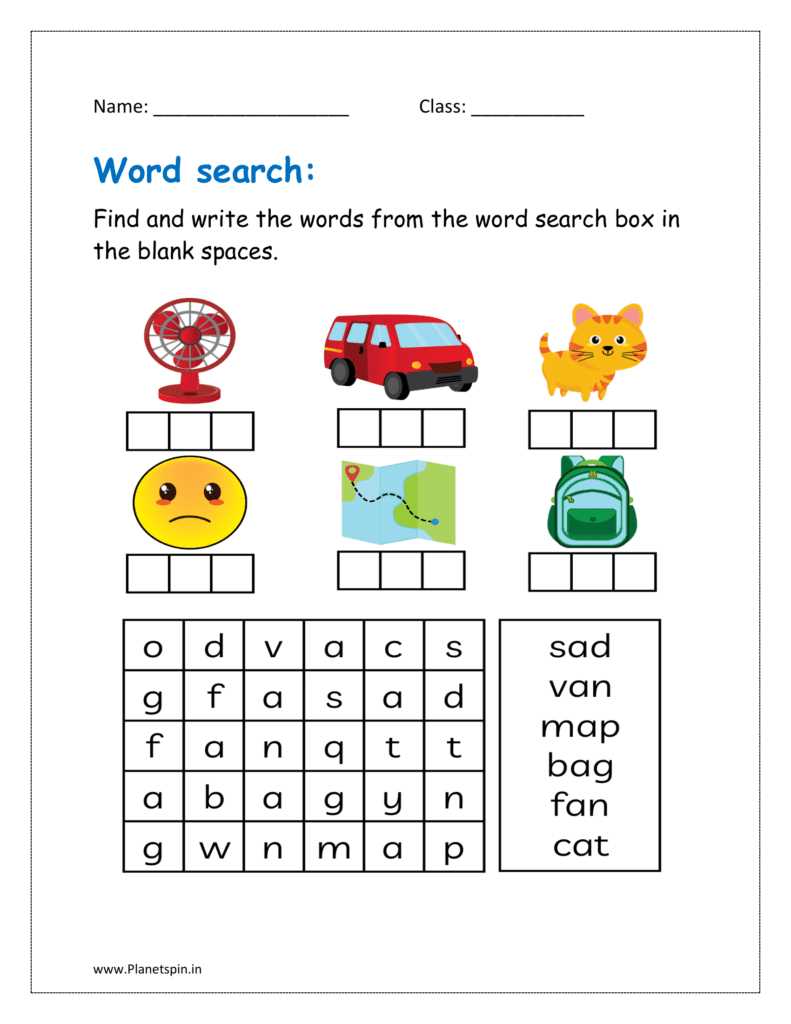 word search worksheet